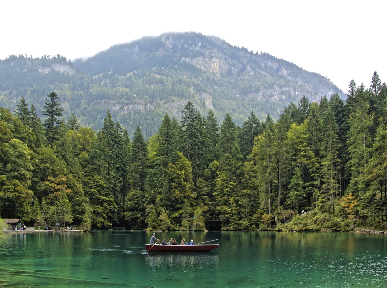 Rowing boat on the Blausee