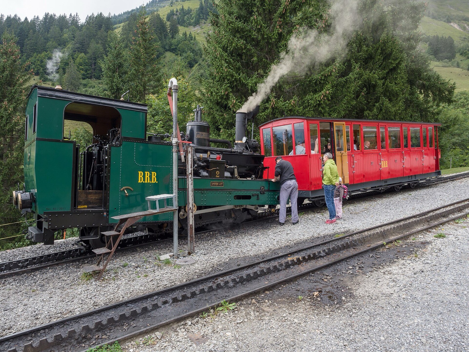 Brienz Rothorn steam railway at Planalp