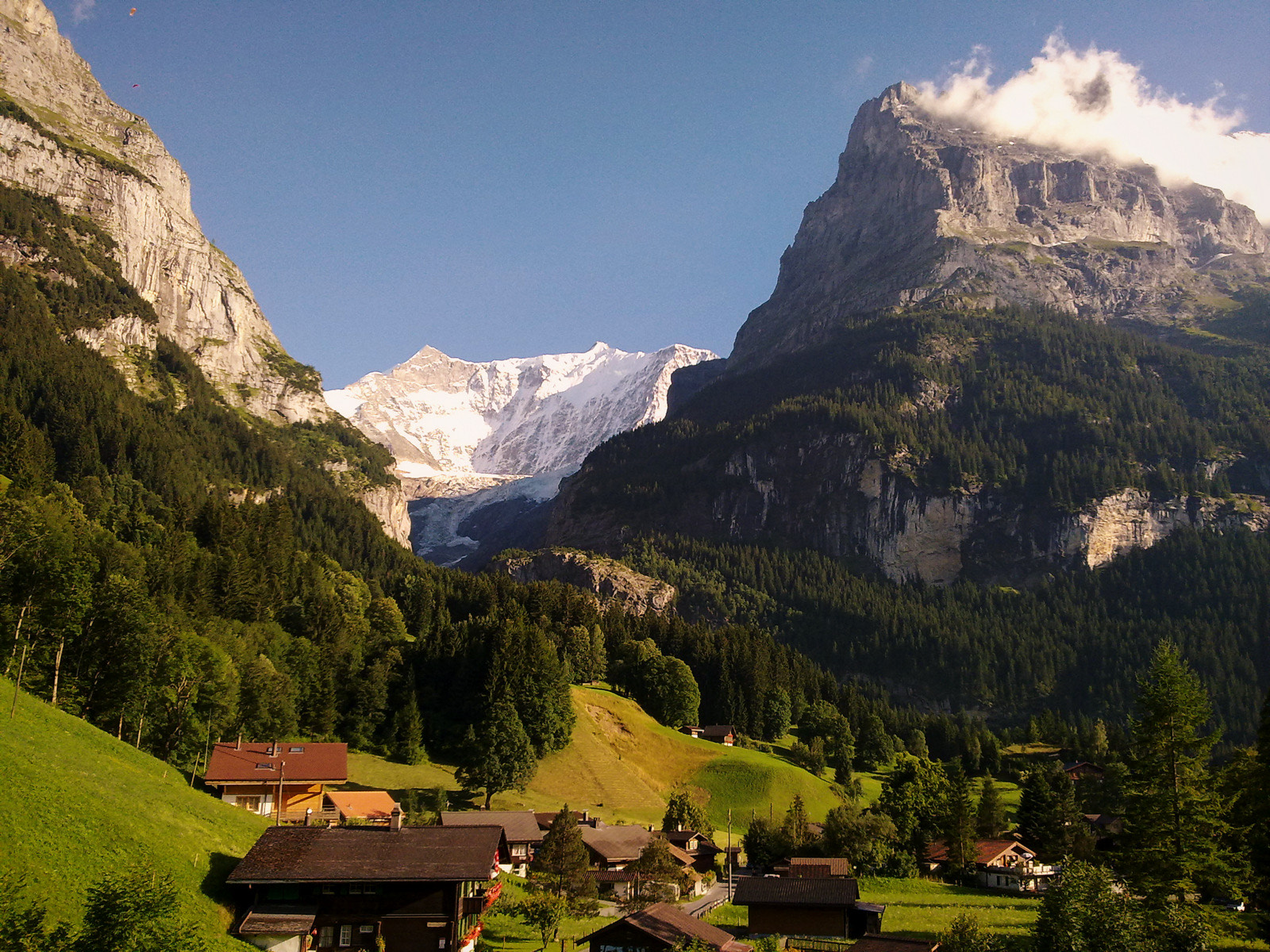 Grindelwald village beneath the Eiger