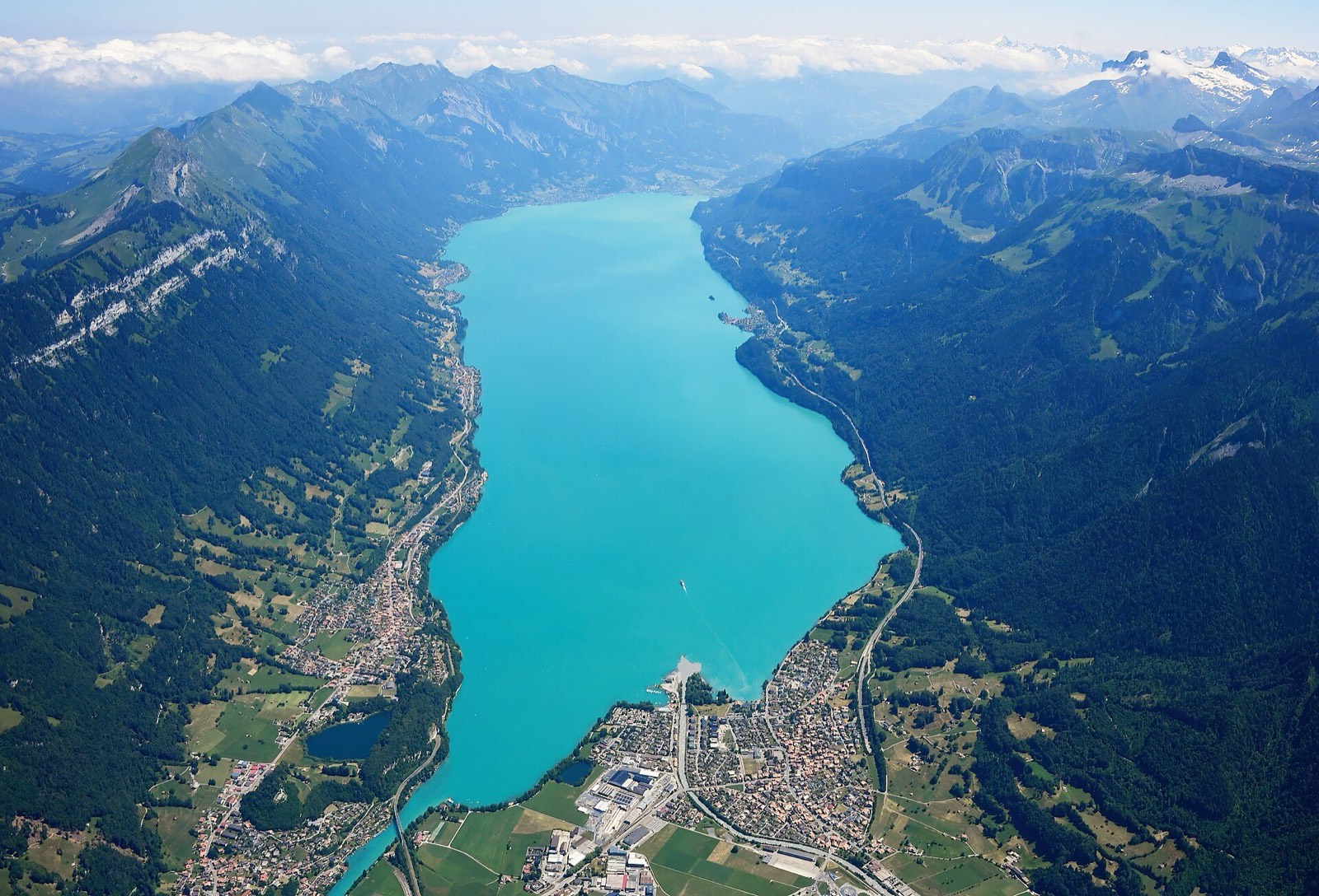 Aerial view of Lake Brienz
