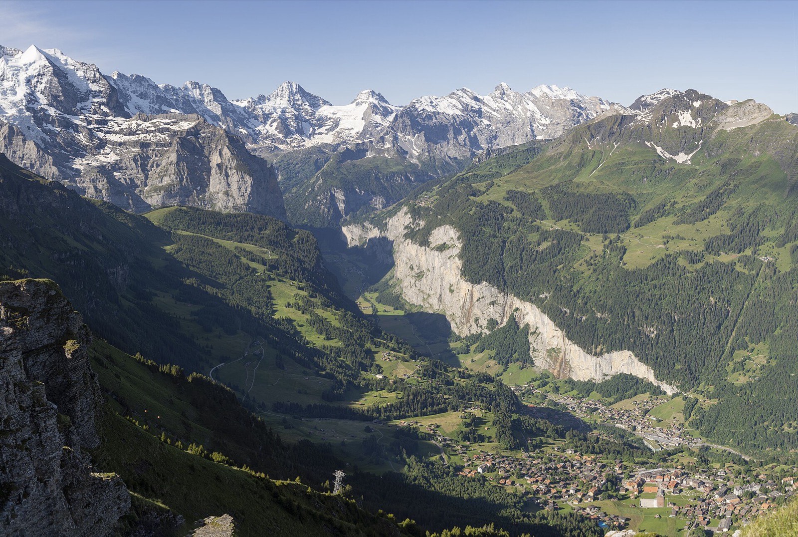 Lauterbrunnen valley with Staubbach Falls