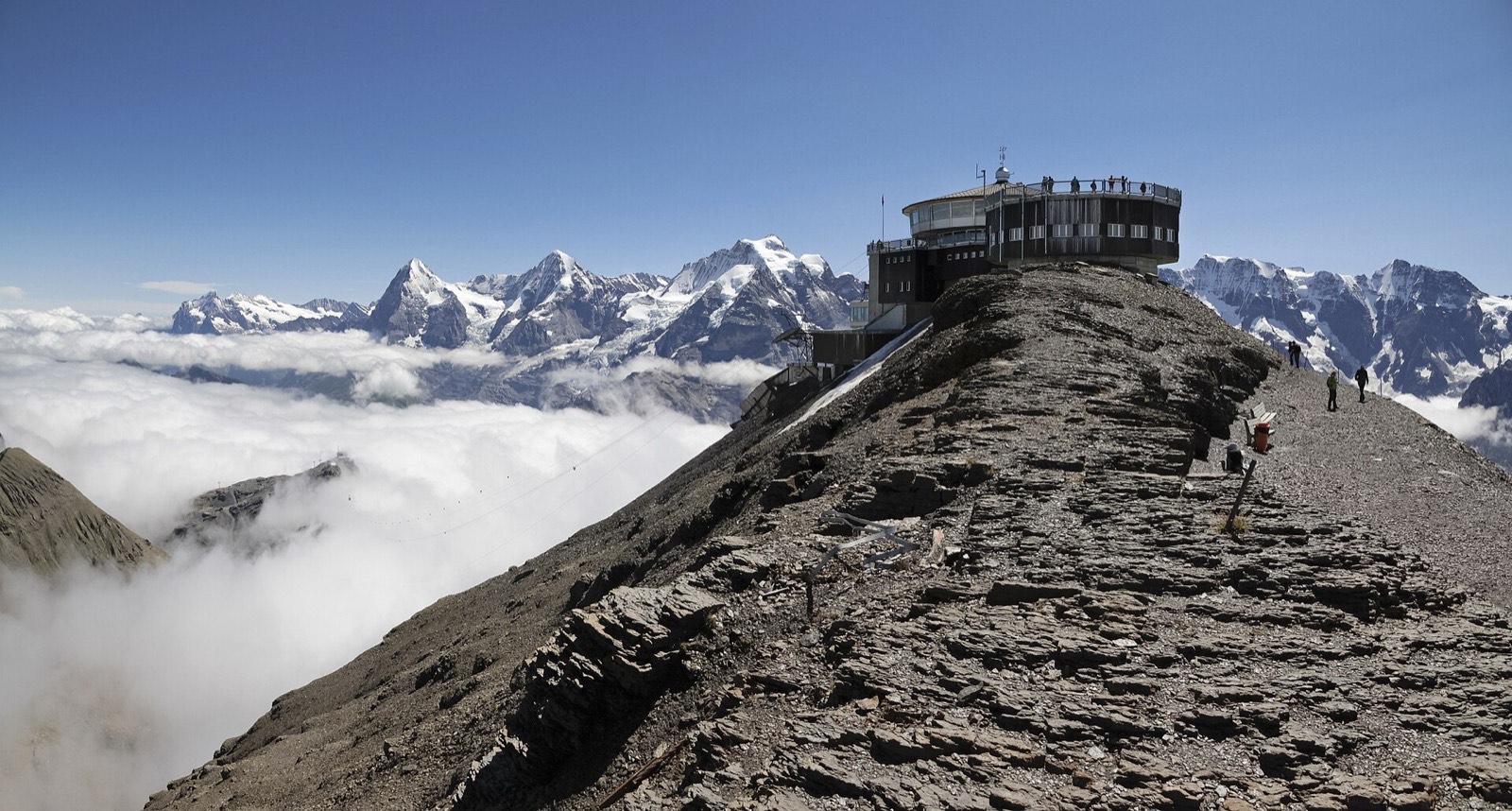 Schilthorn summit with the Bernese Alps